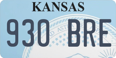 KS license plate 930BRE