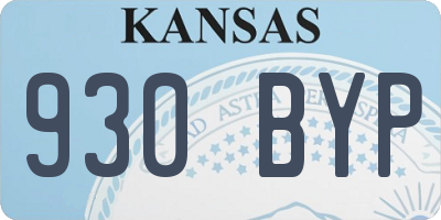 KS license plate 930BYP