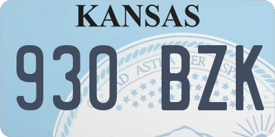 KS license plate 930BZK