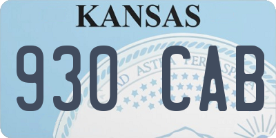 KS license plate 930CAB