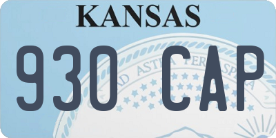 KS license plate 930CAP