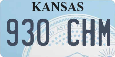 KS license plate 930CHM