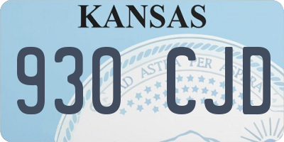 KS license plate 930CJD
