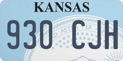 KS license plate 930CJH