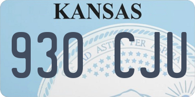 KS license plate 930CJU