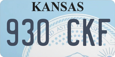 KS license plate 930CKF