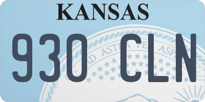 KS license plate 930CLN