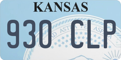 KS license plate 930CLP