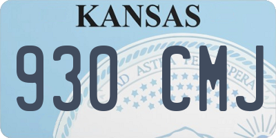KS license plate 930CMJ