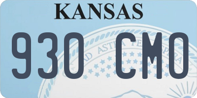 KS license plate 930CMO
