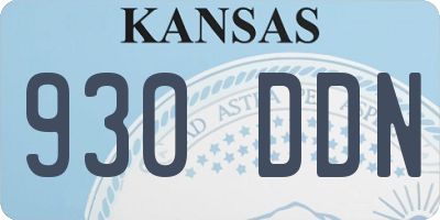 KS license plate 930DDN