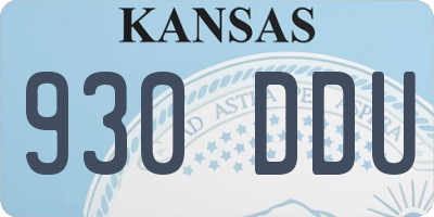 KS license plate 930DDU