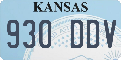 KS license plate 930DDV
