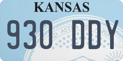 KS license plate 930DDY