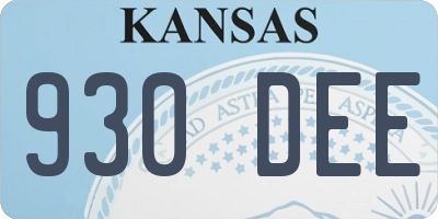 KS license plate 930DEE
