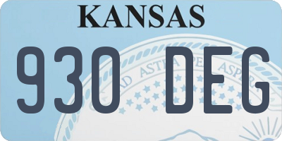 KS license plate 930DEG