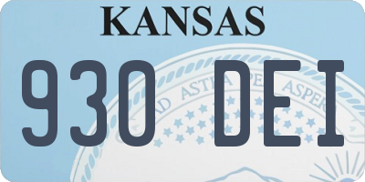 KS license plate 930DEI