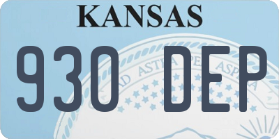 KS license plate 930DEP