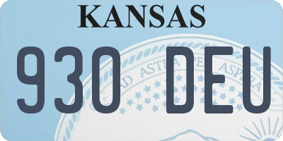 KS license plate 930DEU