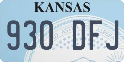KS license plate 930DFJ