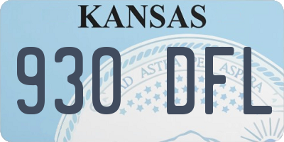 KS license plate 930DFL