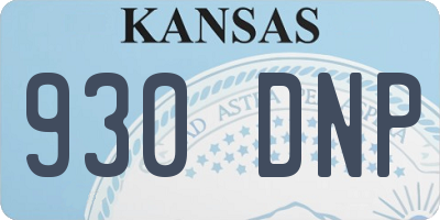 KS license plate 930DNP