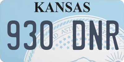 KS license plate 930DNR