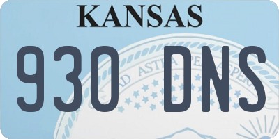 KS license plate 930DNS