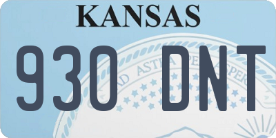 KS license plate 930DNT