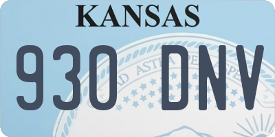 KS license plate 930DNV