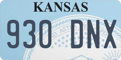 KS license plate 930DNX