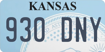 KS license plate 930DNY