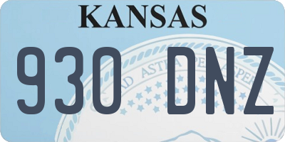 KS license plate 930DNZ