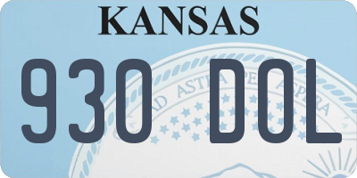 KS license plate 930DOL