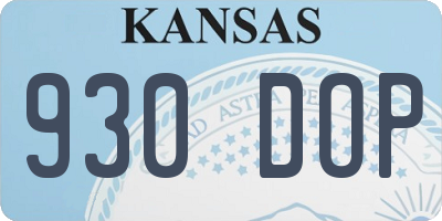 KS license plate 930DOP