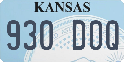 KS license plate 930DOQ