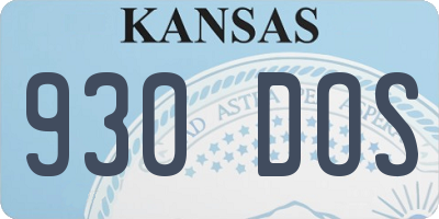 KS license plate 930DOS