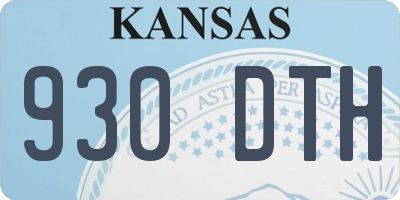 KS license plate 930DTH