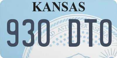 KS license plate 930DTO