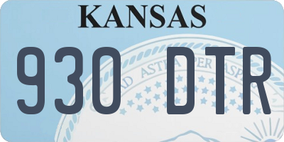KS license plate 930DTR
