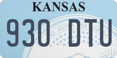 KS license plate 930DTU