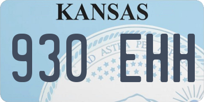 KS license plate 930EHH