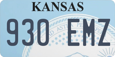 KS license plate 930EMZ