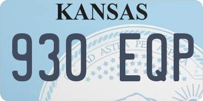 KS license plate 930EQP