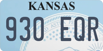 KS license plate 930EQR