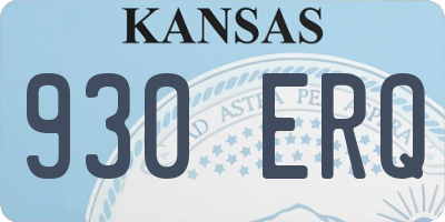 KS license plate 930ERQ