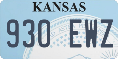KS license plate 930EWZ