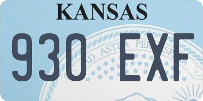 KS license plate 930EXF