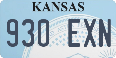 KS license plate 930EXN