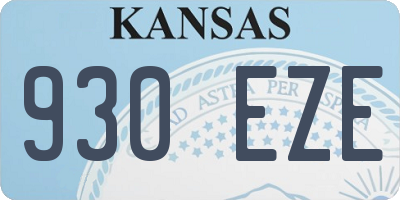 KS license plate 930EZE